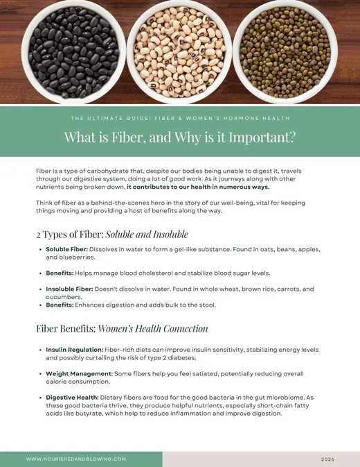 A page from Fiber and Women's Health